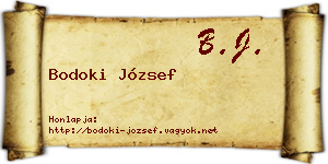 Bodoki József névjegykártya