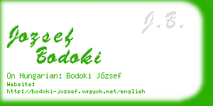 jozsef bodoki business card
