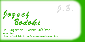 jozsef bodoki business card